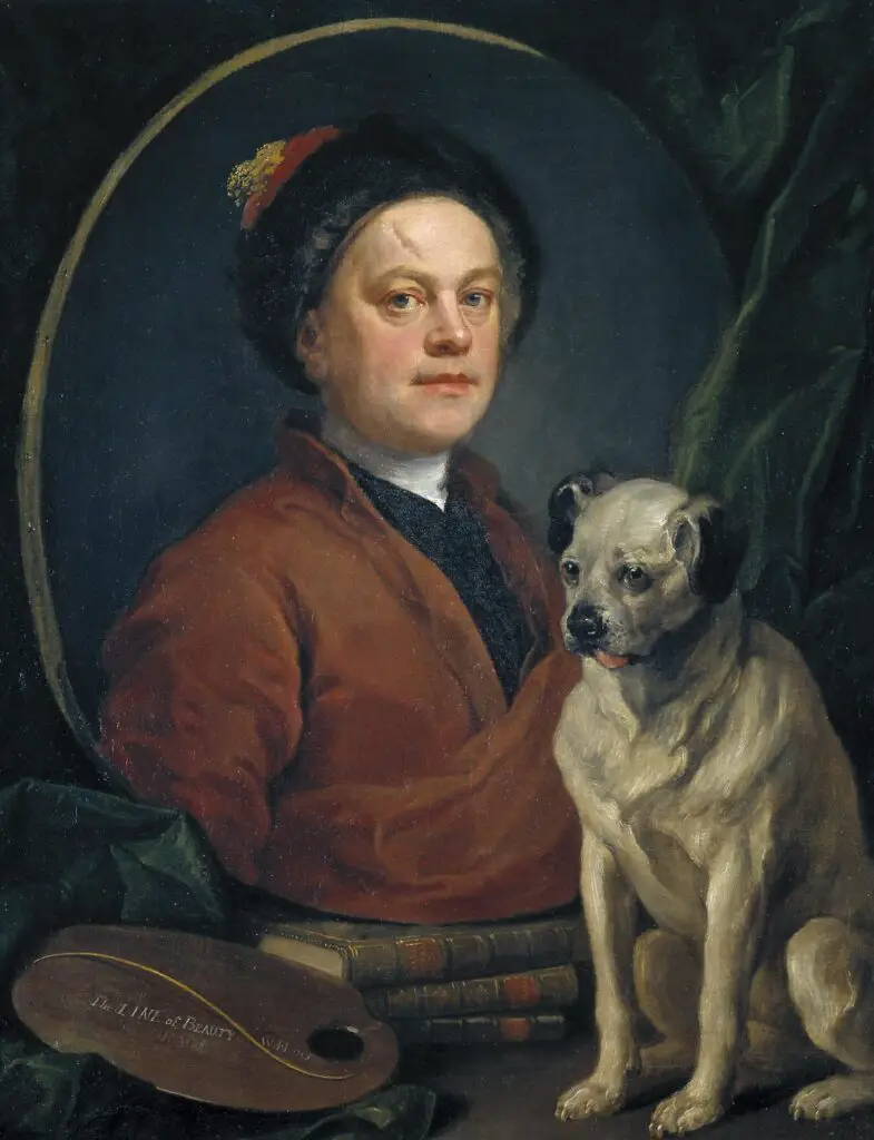 Ο William Hogarth και ο σκύλος Παγκ ιδιοκτησίας του